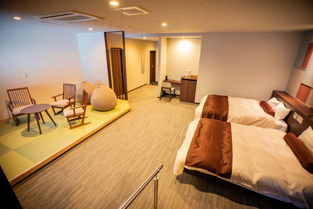 Premium Japanese/Western Style Room with Low-temperature Sauna & Indoor Hot Spring