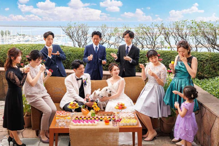 Charming ceremonies and receptions can be held against the backdrop of the blue sea.